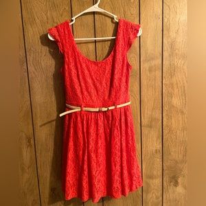 Coral, party dress